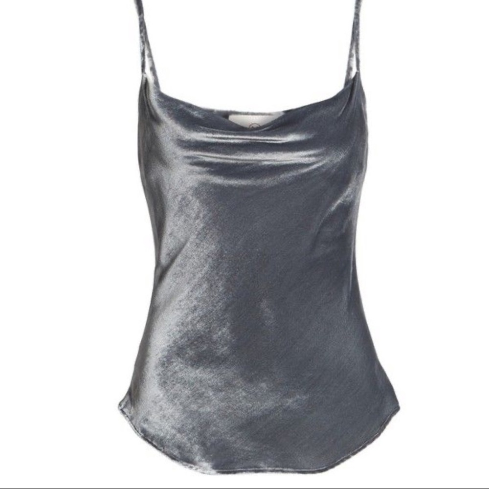 Adriano Goldschmied gray velvet cami